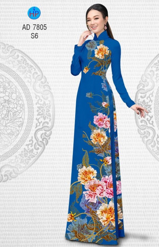 Vải áo dài hoa dây Vải áo dài hoa dây