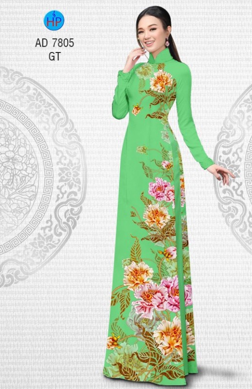 Vải áo dài hoa dây Vải áo dài hoa dây
