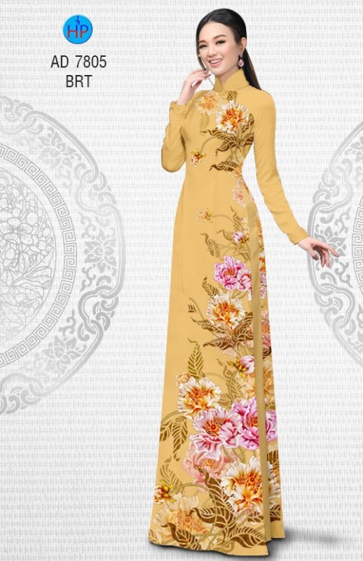 Vải áo dài hoa dây Vải áo dài hoa dây
