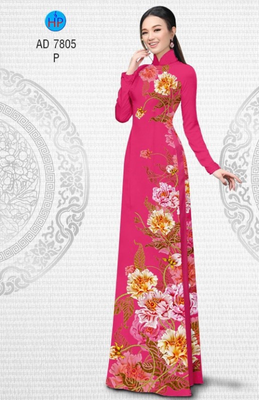 Vải áo dài hoa dây Vải áo dài hoa dây