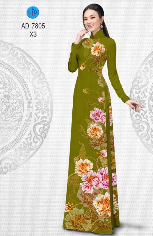 Vải áo dài hoa dây Vải áo dài hoa dây