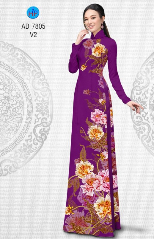 Vải áo dài hoa dây Vải áo dài hoa dây