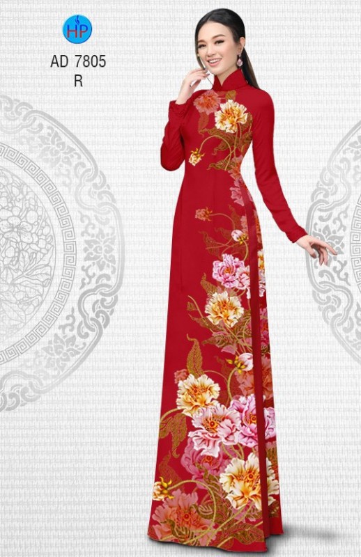 Vải áo dài hoa dây Vải áo dài hoa dây