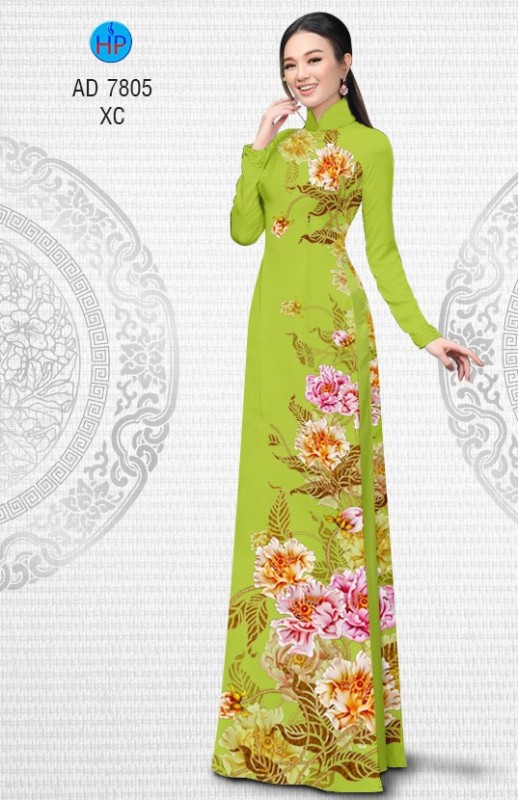 Vải áo dài hoa dây Vải áo dài hoa dây