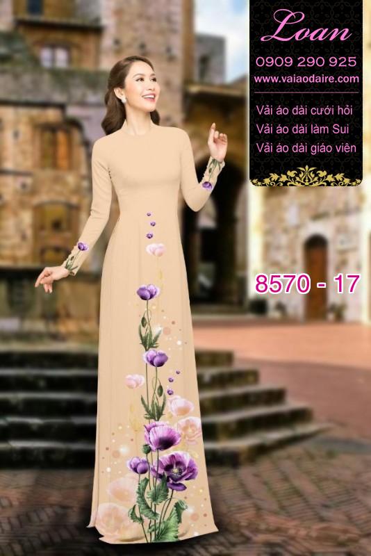 Vải áo dài hoa dây
