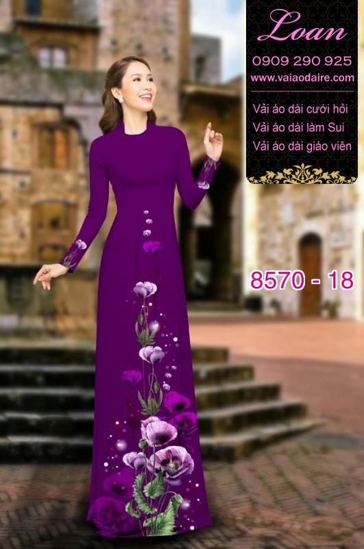 Vải áo dài hoa dây