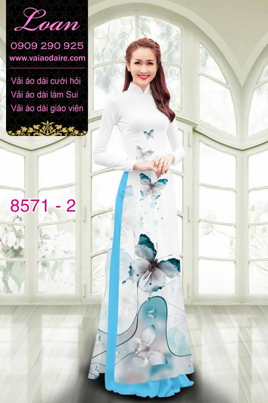 Vải áo dài hoa 3D