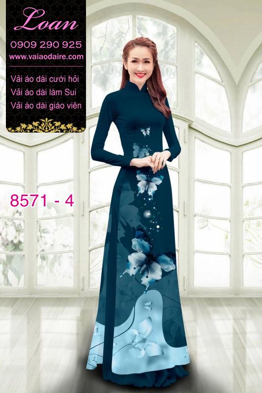 Vải áo dài hoa 3D