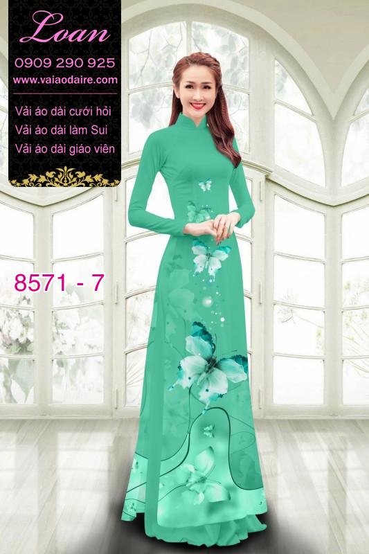 Vải áo dài hoa 3D
