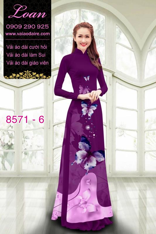 Vải áo dài hoa 3D