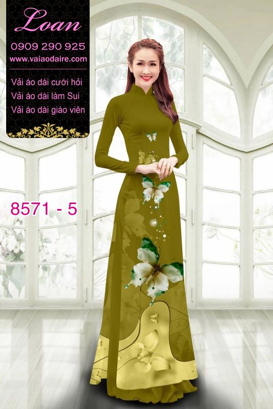 Vải áo dài hoa 3D