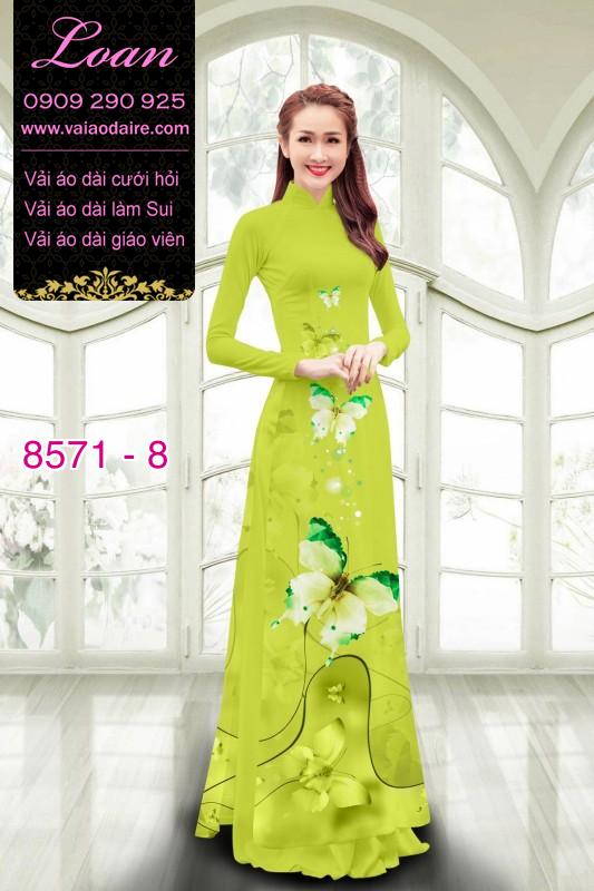 Vải áo dài hoa 3D
