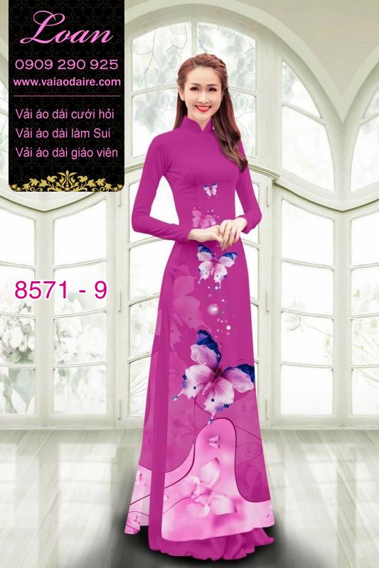Vải áo dài hoa 3D