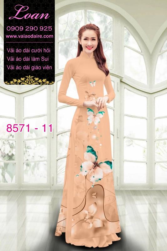 Vải áo dài hoa 3D