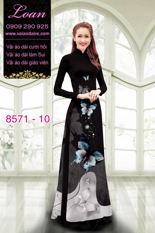 Vải áo dài hoa 3D
