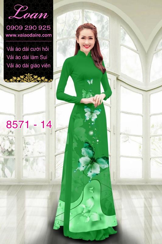 Vải áo dài hoa 3D