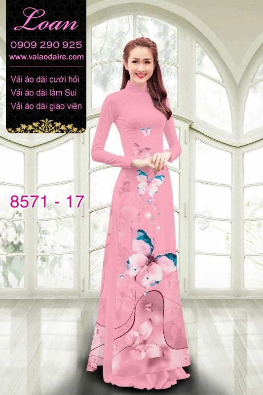Vải áo dài hoa 3D