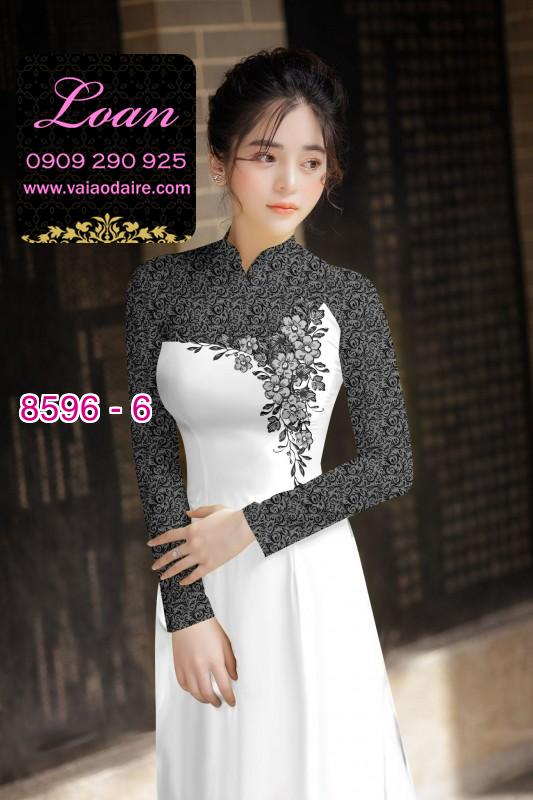 Vải áo dài hoa 3D