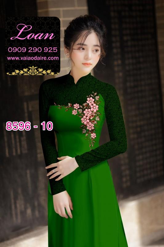 Vải áo dài hoa 3D