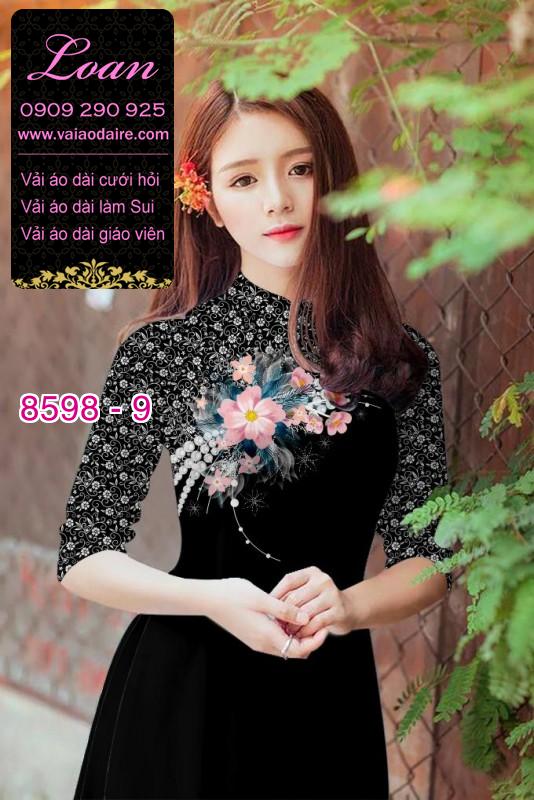 Vải áo dài hoa 3D