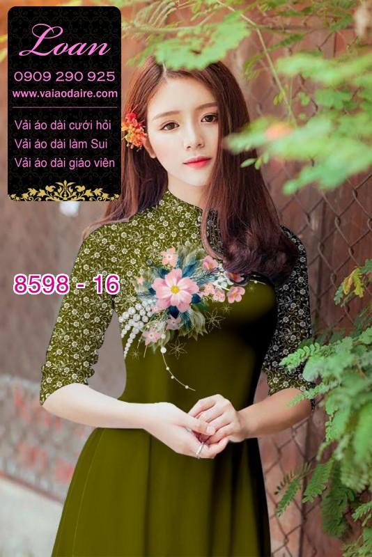 Vải áo dài hoa 3D