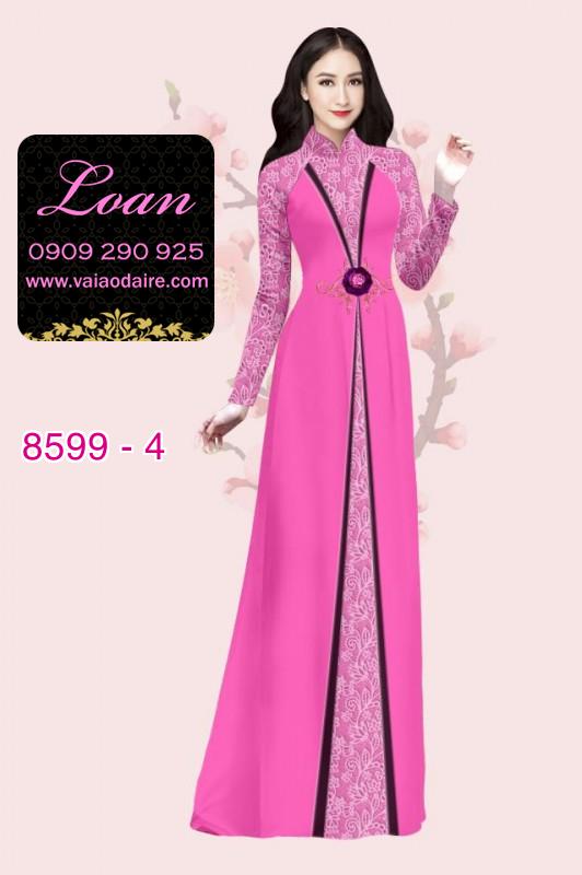 Vải áo dài hoa văn dọc