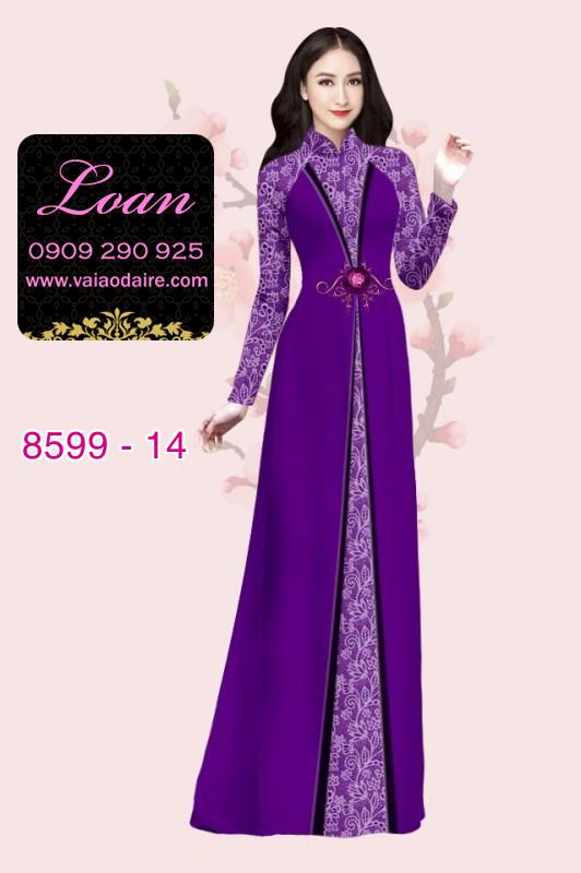 Vải áo dài hoa văn dọc