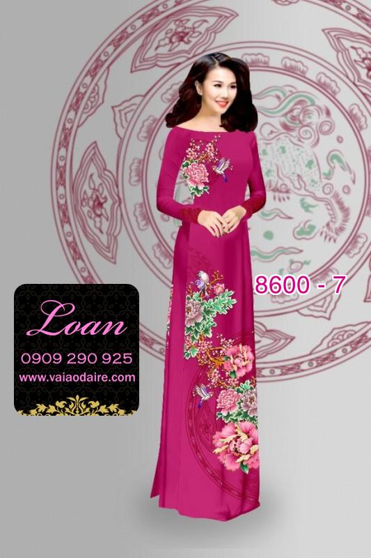 Vải áo dài hoa 3D
