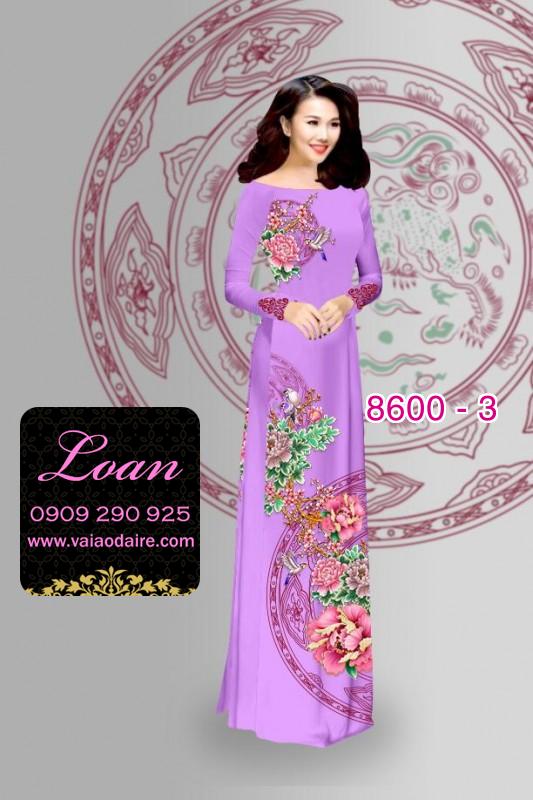 Vải áo dài hoa 3D