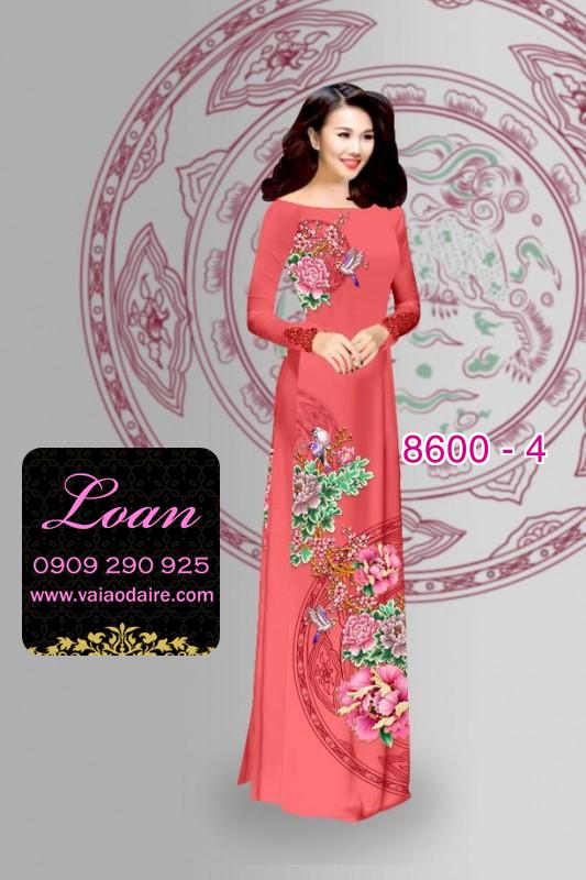 Vải áo dài hoa 3D