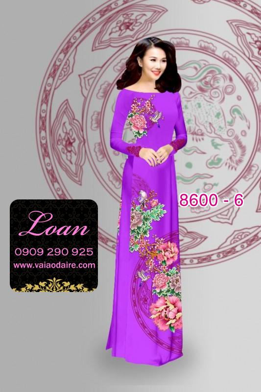Vải áo dài hoa 3D