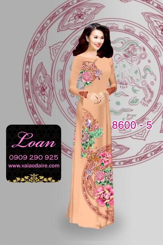Vải áo dài hoa 3D
