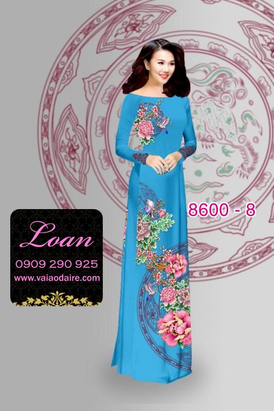 Vải áo dài hoa 3D
