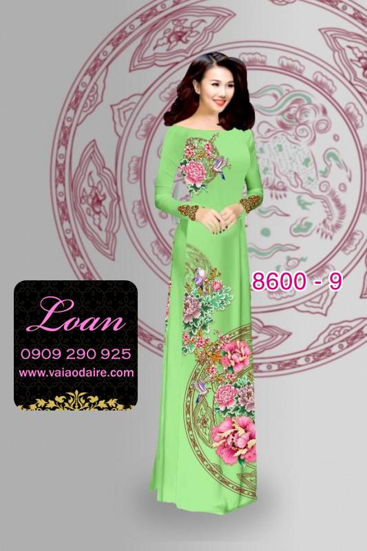 Vải áo dài hoa 3D