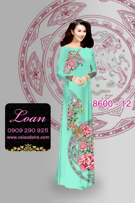 Vải áo dài hoa 3D