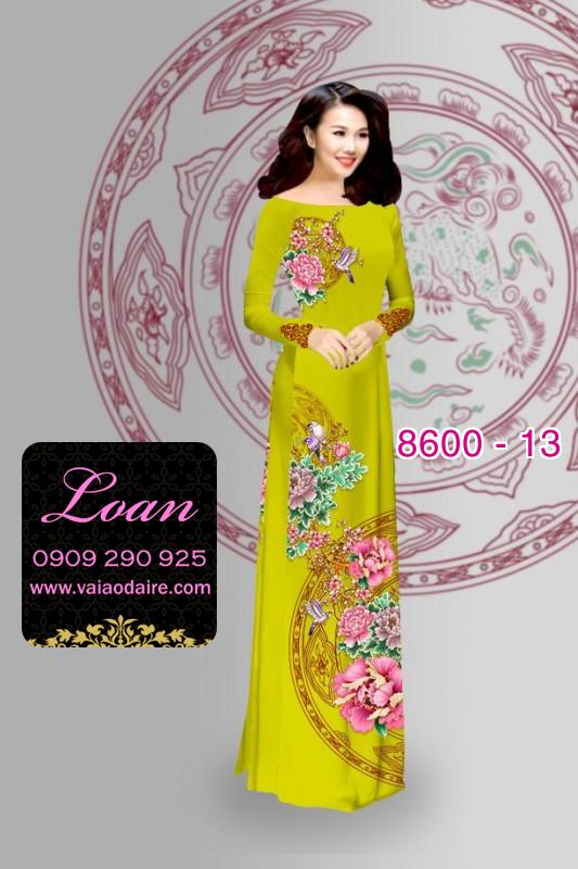 Vải áo dài hoa 3D