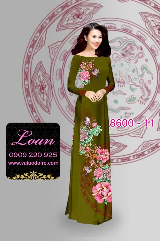 Vải áo dài hoa 3D
