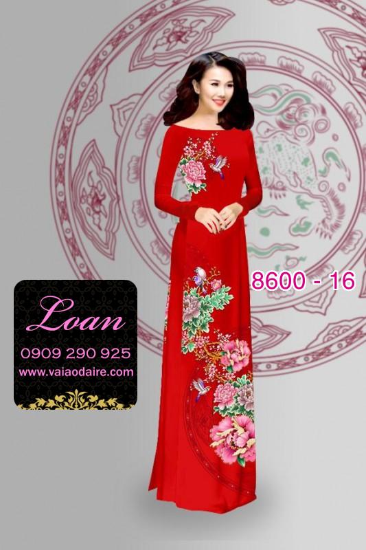 Vải áo dài hoa 3D