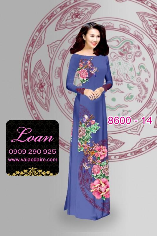 Vải áo dài hoa 3D