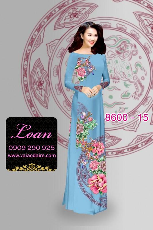 Vải áo dài hoa 3D
