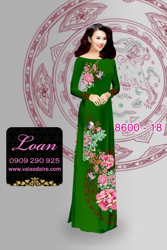 Vải áo dài hoa 3D
