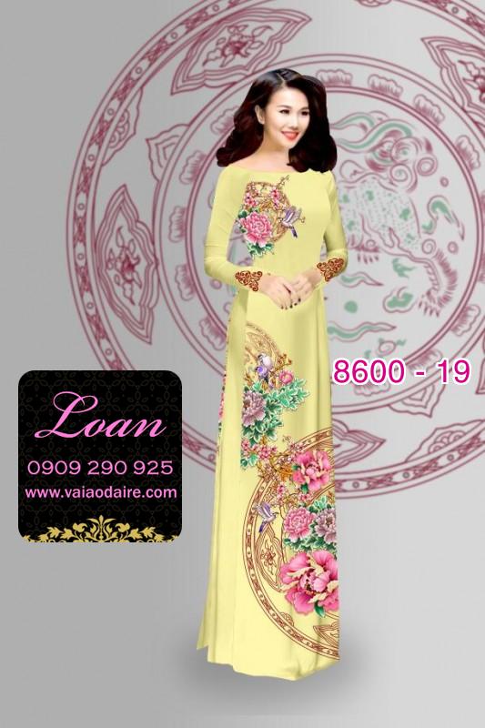Vải áo dài hoa 3D