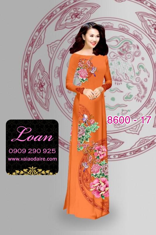 Vải áo dài hoa 3D