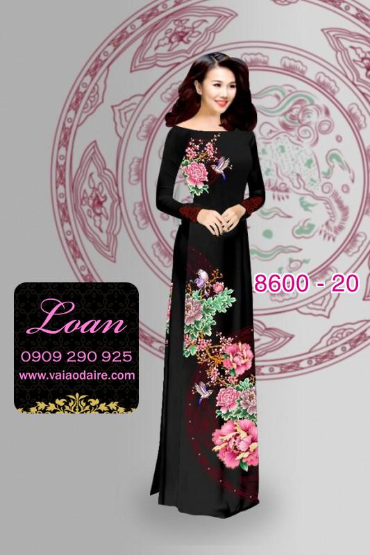 Vải áo dài hoa 3D