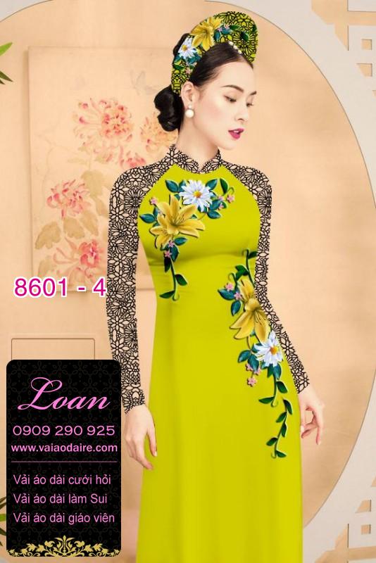 Vải áo dài hoa 3D Vải áo dài hoa 3D