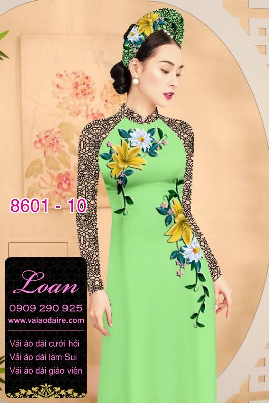Vải áo dài hoa 3D Vải áo dài hoa 3D