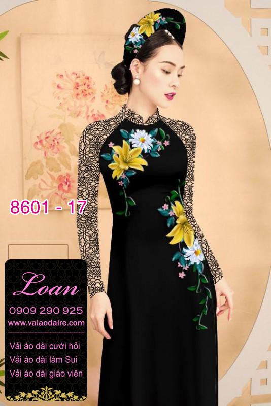 Vải áo dài hoa 3D Vải áo dài hoa 3D