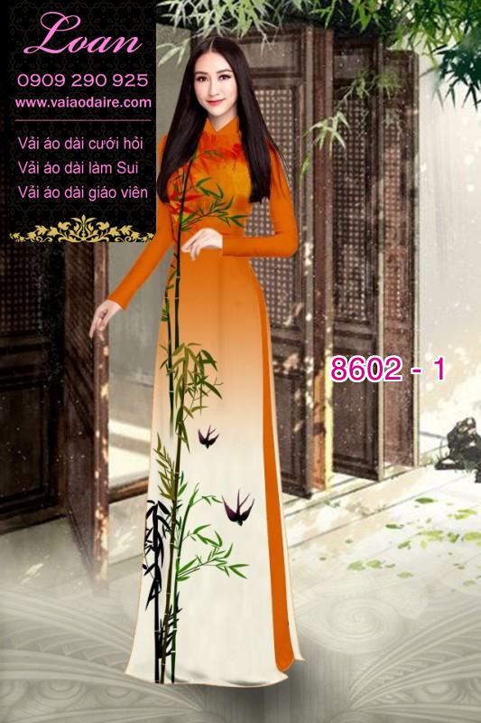 Vải áo dài hoa 3D