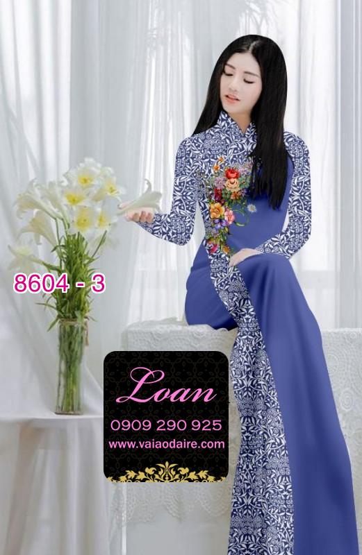 Vải áo dài hoa chạy dọc Vải áo dài hoa chạy dọc