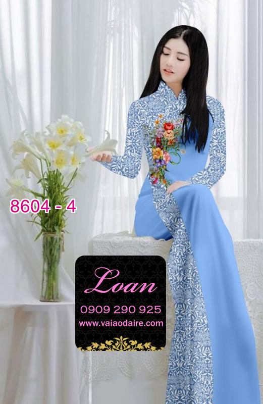 Vải áo dài hoa chạy dọc Vải áo dài hoa chạy dọc